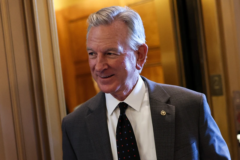U.S. Sen. Tommy Tuberville (R-AL) walks to the Senate chambers at the U.S. Capitol on June 1, 2023 in Washington, DC. The Senate is expected to take up The Fiscal Responsibility Act, legislation negotiated between the White House and House Republicans to raise the debt ceiling until 2025 and avoid a federal default. The House passed the bill last night with a bipartisan vote of 314-117. (Photo by Kevin Dietsch/Getty Images)