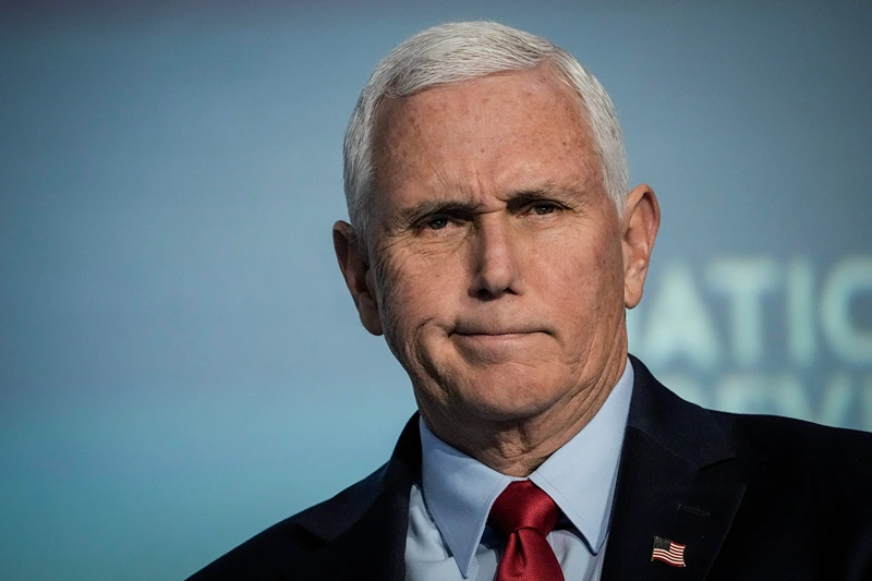 WASHINGTON, DC - MARCH 31: Former U.S. Vice President Mike Pence speaks at the National Review Institute's 2023 Ideas Summit March 31, 2023 in Washington, DC. Pence gave brief remarks on the recent indictment of former President Donald Trump. (Photo by Drew Angerer/Getty Images)