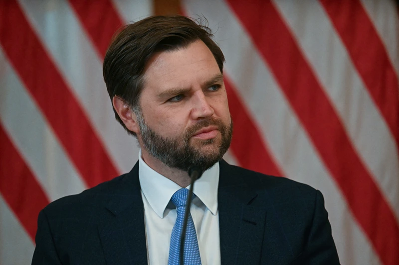 US Vice President JD Vance attends a meeting of the White House Task Force on the FIFA World Cup 2026, in the East Room of the White house in Washington, DC, on May 6, 2025. The soccer world championship will take place from June 11 to July 19, 2026, and will be hosted by the US, Canada and Mexico. (Photo by Jim WATSON / AFP) (Photo by JIM WATSON/AFP via Getty Images)