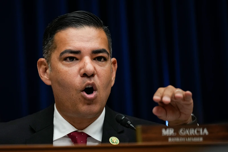 Rep. Robert Garcia (D-CA) speaks during a House Oversight Committee hearing titled "Unidentified Anomalous Phenomena: Implications on National Security, Public Safety, and Government Transparency" on Capitol Hill 26, 2023 in Washington, DC. Several witnesses are testifying about their experience with possible UFO encounters and discussion about a potential covert government program concerning debris from crashed, non-human origin spacecraft. (Photo by Drew Angerer/Getty Images)