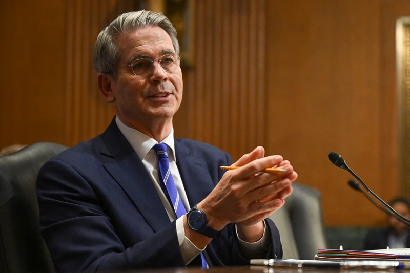 US investor and hedge fund manager Scott Bessent testifies before the Senate Finance Committee on his nomination to be Secretary of the Treasury, on Capitol Hill in Washington, DC, on January 16, 2025. (Photo by ANDREW CABALLERO-REYNOLDS / AFP) (Photo by ANDREW CABALLERO-REYNOLDS/AFP via Getty Images)
