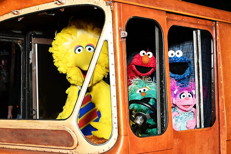 NEW YORK, NY - NOVEMBER 09: Sesame Street Characters (L-R) Big Bird, Elmo, Cookie Monster, and Abby Cadabby attend HBO Premiere of Sesame Street's The Magical Wand Chase at the Metrograph on November 9, 2017 in New York City. (Photo by Slaven Vlasic/Getty Images for HBO)