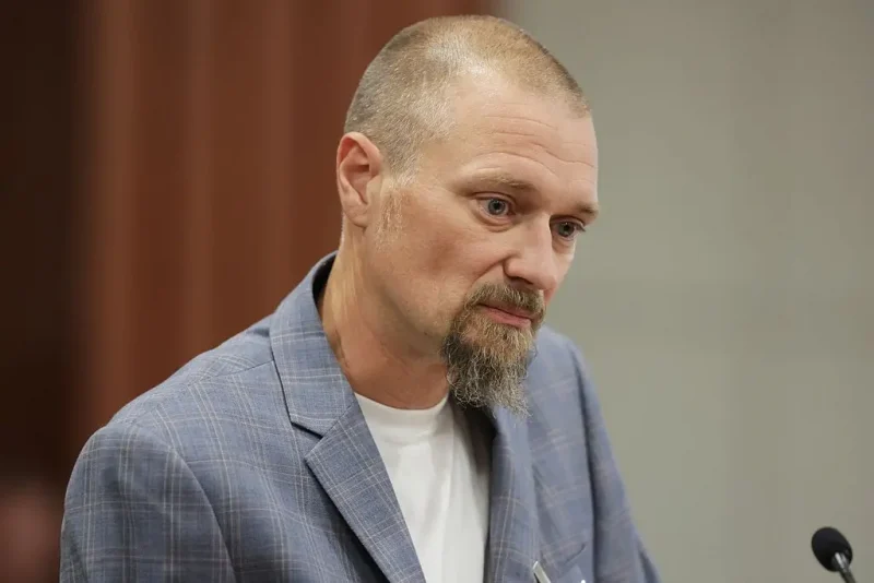 BOISE, IDAHO - JULY 23: Benjamin Mogen, father of Madison Mogen, speaks at the sentencing hearing of Bryan Kohberger at the Ada County Courthouse on July 23, 2025 in Boise, Idaho. Kohberger pleaded guilty in exchange for being spared the death penalty for the stabbing of four University of Idaho students nearly three years ago. He faces up to four life sentences in prison. (Photo by Kyle Green-Pool/Getty Images)
