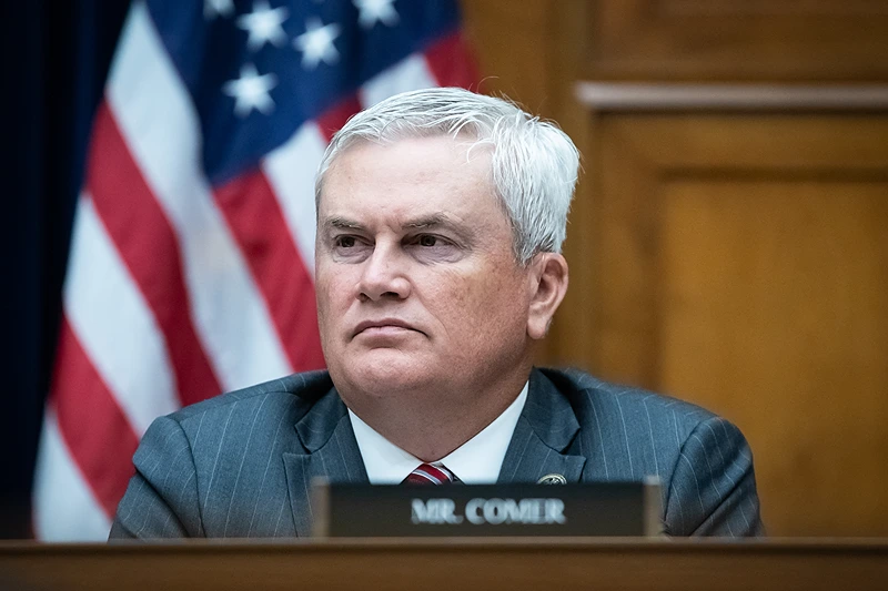 Rep. James Comer (R-KY) listens to testimony from Dr. Anthony Fauci, former Director of the National Institute of Allergy and Infectious Diseases, during a hearing of the House Select Committee on the Coronavirus, Washington, DC, June 3, 2024. Fauci was to many, the public face of government response to the coronavirus and a frequent target of Republican lawmakers' ire arising from the shutdown. (Photo by Allison Bailey / Middle East Images / Middle East Images via AFP) (Photo by ALLISON BAILEY/Middle East Images/AFP via Getty Images)