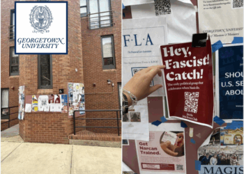 Flyers Posted on Georgetown's Campus Advertise New Extremist Group That 'Celebrates When Nazis Die'