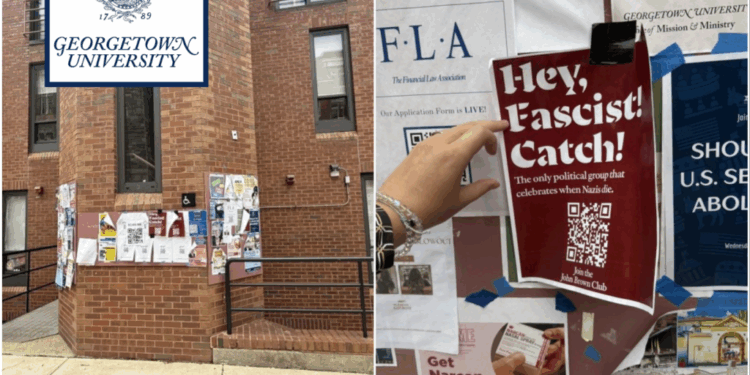 Flyers Posted on Georgetown's Campus Advertise New Extremist Group That 'Celebrates When Nazis Die'