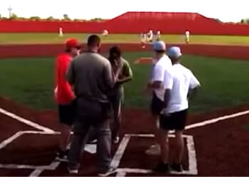 A 27-year-old coach was taken by helicopter to a hospital, where he was listed in stable condition, according to the news report,