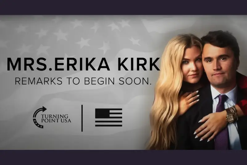 Screen capture of Erika Kirk's YouTube address on September 12, 2025.
