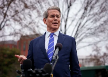 WASHINGTON, DC - MARCH 13: Treasury Secretary Scott Bessent speaks to reporters outside the West Wing after doing a television interview on the North Lawn of the White House on March 13, 2025 in Washington, DC. Bessent stopped to speak to reporters briefly and took a question on tariffs and voiced his concerns about a potential government shutdown. (Photo by Andrew Harnik/Getty Images)