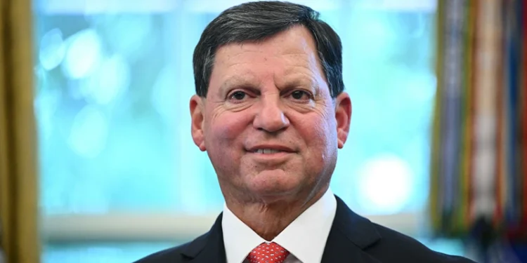 Commissioner of the Social Security Administration Frank Bisignano looks on as US President Donald Trump speaks prior to signing a presidential proclamation honoring the 90th anniversary of the Social Security Act in the Oval Office of the White House in Washington, DC on August 14, 2025. (Photo by Mandel NGAN / AFP) (Photo by MANDEL NGAN/AFP via Getty Images)