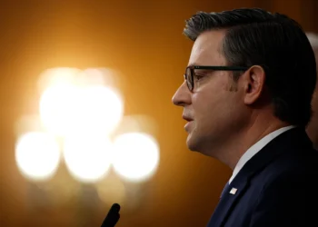WASHINGTON, DC - OCTOBER 09: U.S. Speaker of the House Mike Johnson (R-LA) speaks at a news conference on the government shutdown at the U.S. Capitol on October 09, 2025 in Washington, DC. The government remains shut down after Congress failed to reach a funding deal last week. (Photo by Kevin Dietsch/Getty Images)