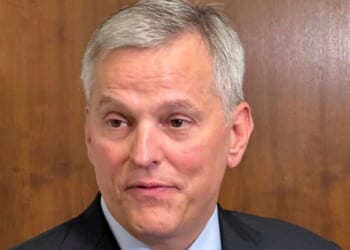 Gov. Josh Stein speaks to reporters after a Council of State meeting at the Department of Transportation headquarters in Raleigh, North Carolina, on July 8.