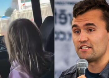 A video posted to Instagram by Erika Kirk shows her and Charlie Kirk's, right, daughter, left, pointing to Turning Point USA headquarters and saying, "I see daddy."