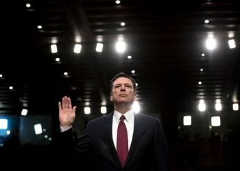 Ousted FBI director James Comey is sworn in during a hearing before the Senate Select Committee on Intelligence on Capitol Hill June 8, 2017 in Washington, DC. Fired FBI director James Comey took the stand Thursday in a crucial Senate hearing, repeating explosive allegations that President Donald Trump badgered him over the highly sensitive investigation Russia
