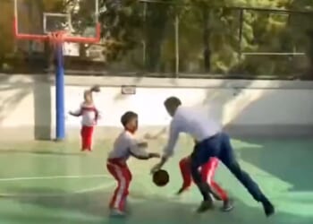 California Gov. Gavin Newsom's 2023 photo op while playing basketball with kids in China did not go as planned.