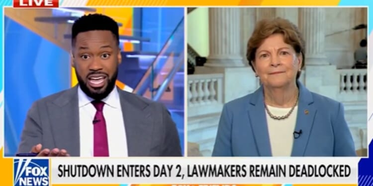 Fox News host Lawrence Jones confronted New Hampshire Democratic Sen. Jeanne Shaheen on Oct. 2, 2025, over whether her party supports healthcare for illegal aliens.