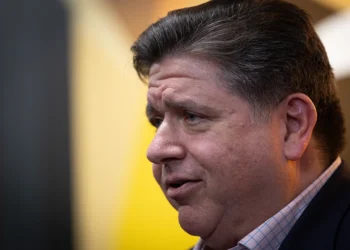 CHICAGO, ILLINOIS - SEPTEMBER 03: Illinois Gov. JB Pritzker speaks to the press following a visit to Metropolitan Peace Academy on September 03, 2025 in Chicago, Illinois. The Metropolitan Peace Academy was training violence intervention leaders on how to respond to the anticipated National Guard and federal agent deployment to Chicago. (Photo by Scott Olson/Getty Images)