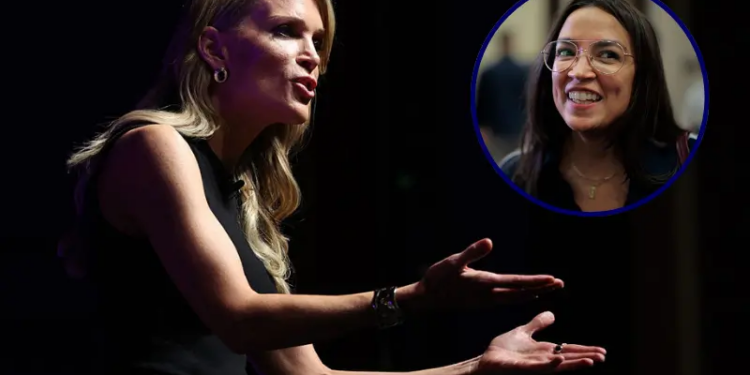 US journalist Megyn Kelly speaks during an "American Comeback Tour" stop hosted by Turning Point USA in Burruss Hall at Virgina Tech university in Blacksburg, Virginia, on September 24, 2025. The event is being held two weeks after the killing of right-wing activist and co-founder of Turning Point USA Charlie Kirk during an "American Comeback Tour" stop in Orem, Utah on September 10. (Photo by Alex Wroblewski / AFP) (Photo by ALEX WROBLEWSKI/AFP via Getty Images) / U.S. Rep. Alexandria Ocasio-Cortez (D-NY) leaves a House Democratic caucus meeting at the Capitol on September 29, 2025 in Washington, DC. Republicans and Democrats as well as the White House are working to stave off a federal government shutdown before the September 30 deadline. (Photo by Chip Somodevilla/Getty Images)