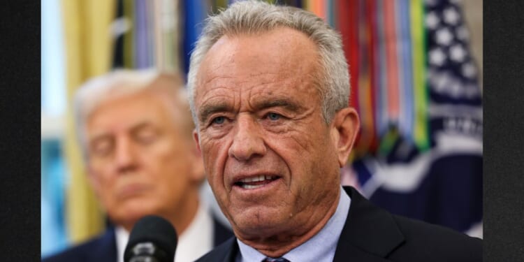 Secretary of Health and Human Services Robert F. Kennedy Jr. speaks in the Oval Office of the White House in a photo dated Sept. 30.
