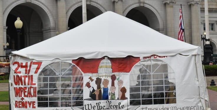 Leader of 'Nonviolent' Activist Group Protesting Trump in DC Assaulted Federal Officer, Court Records Show