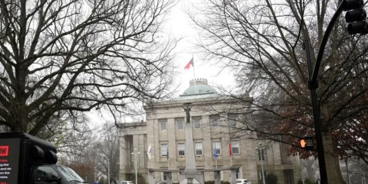 The state capitol is seen on February 25, 2022 in Raleigh, North Carolina. (Photo by Grant Halverson/Getty Images for MoveOn)