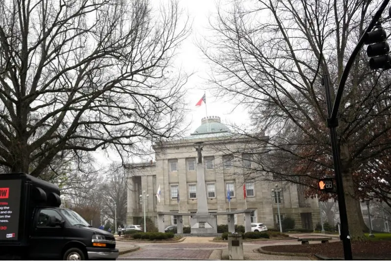 The state capitol is seen on February 25, 2022 in Raleigh, North Carolina. (Photo by Grant Halverson/Getty Images for MoveOn)