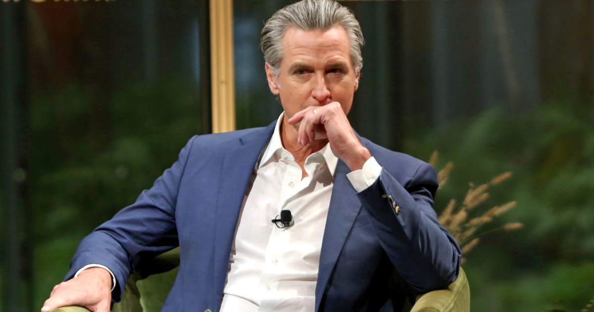 Gov. Gavin Newsom speaks onstage during the NYT Climate Forward 2025 in New York City on Sept. 24.