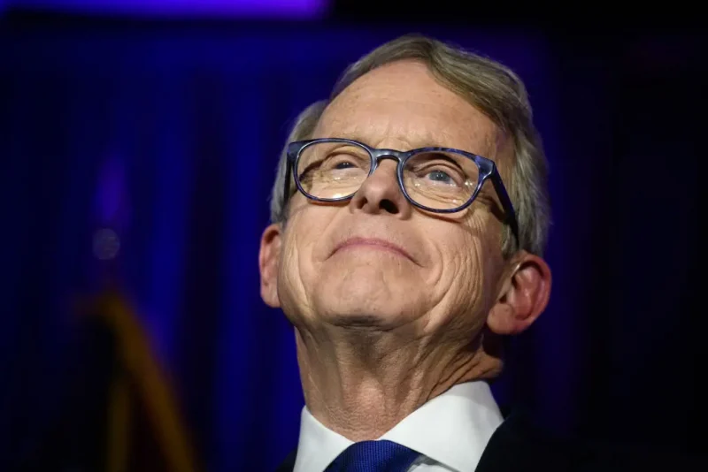 COLUMBUS, OH - NOVEMBER 06: Republican Gubernatorial-elect Ohio Attorney General Mike DeWine gives his victory speech after winning the Ohio gubernatorial race at the Ohio Republican Party's election night party at the Sheraton Capitol Square on November 6, 2018 in Columbus, Ohio. DeWine defeated Democratic Gubernatorial Candidate Richard Cordray to win the Ohio governorship. (Photo by Justin Merriman/Getty Images)