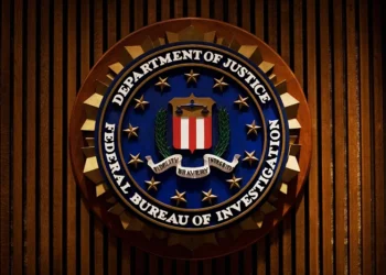 A crest of the Federal Bureau of Investigation is seen 03 August 2007 inside the J. Edgar Hoover FBI Building in Washington, DC. AFP PHOTO/Mandel NGAN (Photo credit should read MANDEL NGAN/AFP via Getty Images)