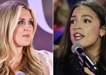 Riley Gaines, left, far outclassed New York Rep. Alexandria Ocasio-Cortez in their recent social media exchange.