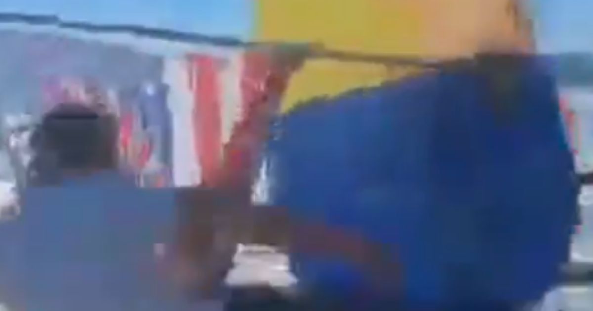 Jonathan Silveira donned his Trump costume as he walked in Swampscott, Massachusetts, during a "No Kings" protest on Oct. 18, 2025, and was apparently assaulted.