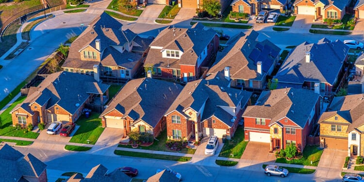 Housing neighborhood in the sun
