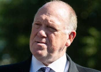 White House border czar Tom Homan speaks to the media outside of the West Wing of the White House in Washington, D.C., on Sept. 9.