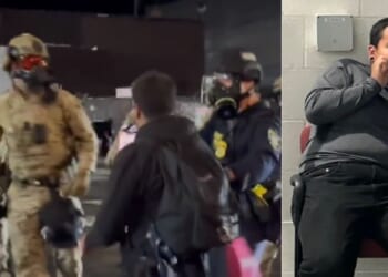 This week, one protester in Portland, Oregon, went from yelling at federal officials on the street to quivering in fear after being arrested.