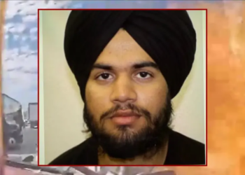 Screen capture of dashcam footage showing fiery car crash on Tuesday, October 21, 2025 / Jashanpreet Singh; U.S. Department of Homeland Security