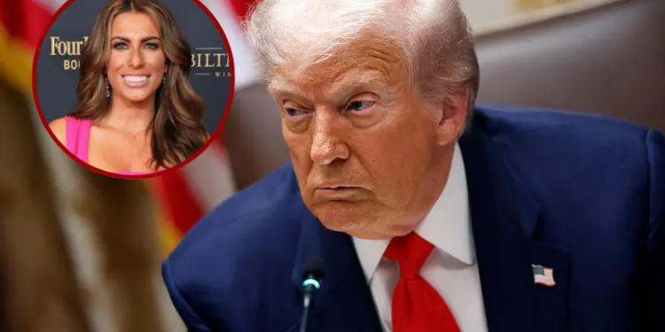 U.S. President Donald Trump speaks during a meeting with President of Argentina Javier Milei in the Cabinet Room at the White House on October 14, 2025 in Washington, DC. Trump is hosting Milei for a working lunch days after the U.S. Treasury finalized a $20 billion currency swap framework with Argentina in an effort to help stabilize its economy. (Photo by Kevin Dietsch/Getty Images) / Alyssa Farah Griffin attends the 51st annual Daytime Emmys Awards at The Westin Bonaventure Hotel & Suites, Los Angeles on June 07, 2024 in Los Angeles, California. (Photo by Rodin Eckenroth/Getty Images)