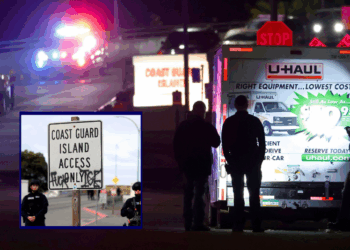 U.S. Coast Guard security officers fire on U-Haul truck reversing toward them at checkpoint gate – One America News Network