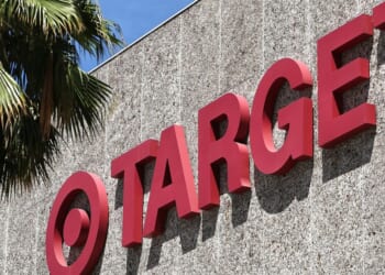 The Target logo is displayed at a Target store in Pasadena, California, on Aug. 20.