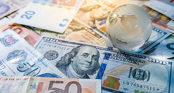 world globe and money