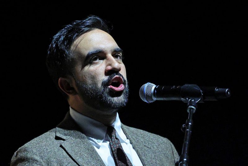 New York City Democratic mayoral candidate Zohran Mamdani speaks during a rally in Washington Heights, New York on October 13, 2025. (Photo by CHARLY TRIBALLEAU / AFP) (Photo by CHARLY TRIBALLEAU/AFP via Getty Images)