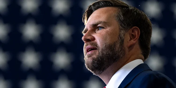CONCORD, NC - SEPTEMBER 24: U.S. Vice President JD Vance speaks at ConcordPadgett Regional Airport on September 24, 2025 in Concord, North Carolina. Vance spoke about tax cuts and support for law enforcement. (Photo by Alex Brandon-Pool/Getty Images)