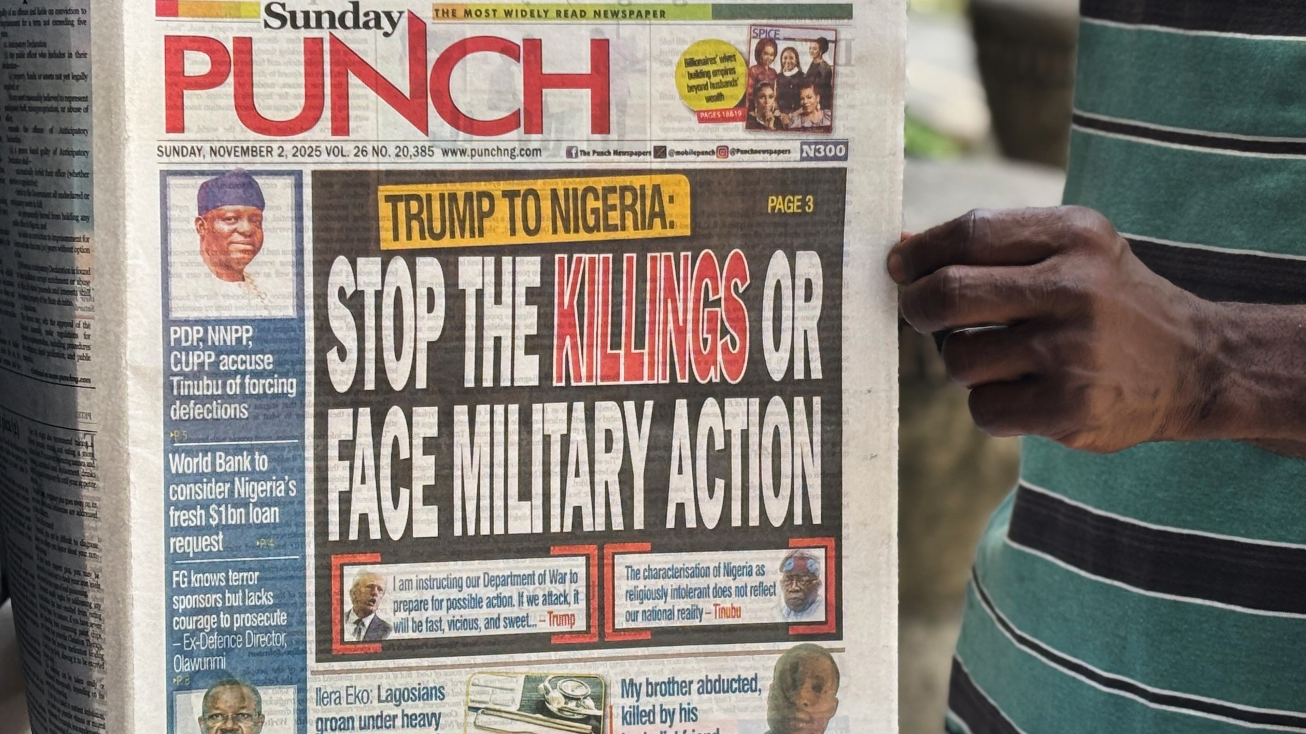 Trump Threatens to Send US Military 'Guns-a-Blazing' to Nigeria Stop Slaughter of Christians