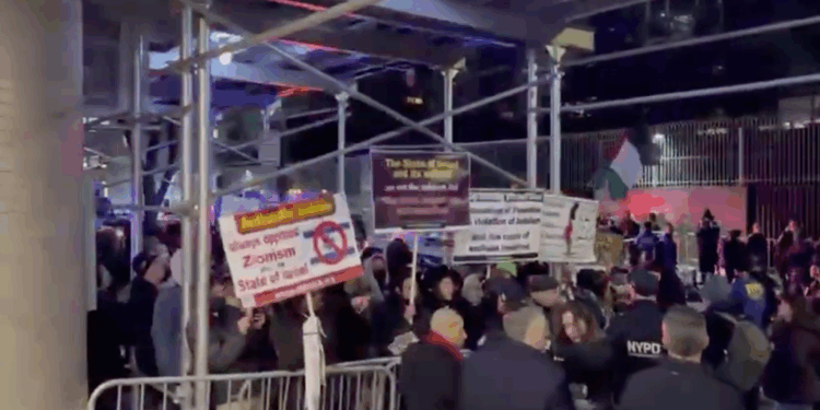 Columbia Student Groups Promoted Protest That Saw Anti-Semitic Mob Throw Bottles at Holocaust Survivors Outside Synagogue