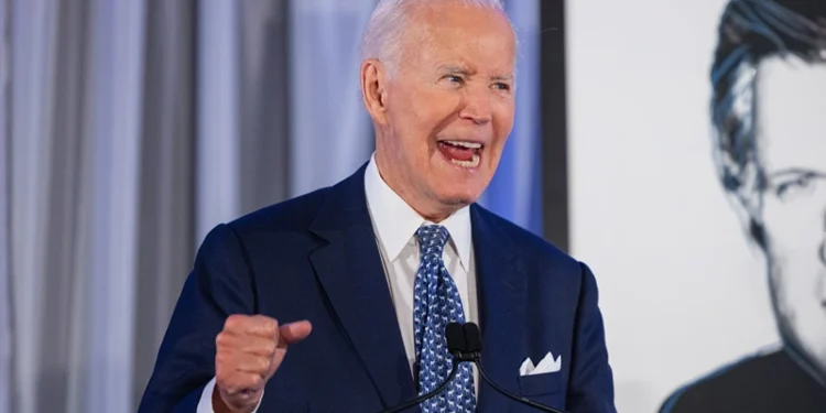 BOSTON, MASSACHUSETTS - OCTOBER 26: Former U.S. President Joe Biden delivers remarks during the Edward Kennedy Institute
