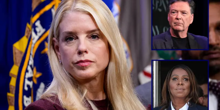 Attorney General Pam Bondi and FBI Director Kash Patel (R) appear during a news conference announcing the indictment of a former Olympic snowboarder Ryan Wedding, charging him with murder and money laundering in connection to a drug trafficking organization at the Justice Department on November 19, 2025 in Washington, DC. The Justice Department announced a fifteen-million-dollar reward for information leading to the arrest of Ryan James Wedding, the leader of a criminal drug organization who smuggled large quantities of cocaine through Colombia and Mexico for distribution in the United States and Canada. (Photo by Andrew Harnik/Getty Images) / Attorney General Pam Bondi and FBI Director Kash Patel (R) appear during a news conference announcing the indictment of a former Olympic snowboarder Ryan Wedding, charging him with murder and money laundering in connection to a drug trafficking organization at the Justice Department on November 19, 2025 in Washington, DC. The Justice Department announced a fifteen-million-dollar reward for information leading to the arrest of Ryan James Wedding, the leader of a criminal drug organization who smuggled large quantities of cocaine through Colombia and Mexico for distribution in the United States and Canada. (Photo by Andrew Harnik/Getty Images) / Nicolle Wallace (L) interviews James Comey onstage during Former FBI Director James Comey In Conversation With MSNBC