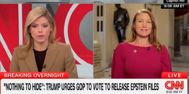 CNN's Kate Bolduan, left, interviews New Mexico Democratic Rep. Melanie Stansbury on Monday on "America's Newsroom."