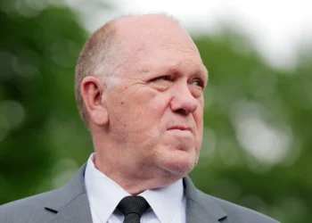 WASHINGTON, DC - MAY 05: White House border czar Tom Homan speaks to reporters outside the White House on May 05, 2025 in Washington, DC. Homan spoke to reporters on a range of topics including U.S. President Donald Trump