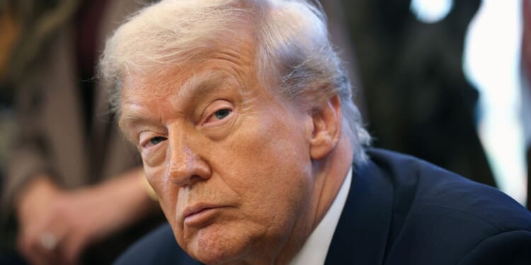 President Donald Trump delivers remarks during a meeting of the White House Task Force on the FIFA World Cup 2026 in the Oval Office of the White House on Nov. 17, 2025, in Washington, D.C.