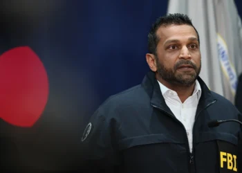 NEW YORK, NEW YORK - OCTOBER 23: FBI Director Kash Patel speaks during a press conference on October 23, 2025 in New York City. FBI Director Patel was joined by U.S. Attorney for the Eastern District of New York Joseph Nocella, Jr., Assistant Director in Charge of the NY Field Office of the FBI Christopher Raia, Special Agent in Charge of the NY Field Office of Homeland Security Investigations Ricky Patel, NYPD Commissioner Jessica Tisch and various members of law enforcement as they announced indictments against current and former N.B.A. players, that include Chauncey Billups coach of the Portland Trailblazers and hall of fame inductee, Terry Rozier, a guard for the Miami Heat, in a pair of criminal cases that involved the coordination of Mafia families and professional athletes. (Photo by Michael M. Santiago/Getty Images)