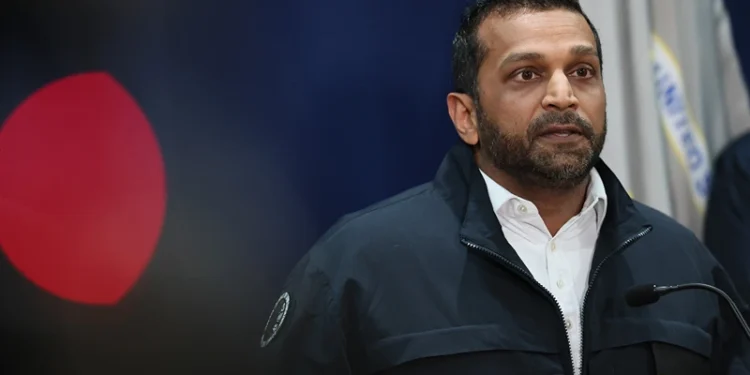 NEW YORK, NEW YORK - OCTOBER 23: FBI Director Kash Patel speaks during a press conference on October 23, 2025 in New York City. FBI Director Patel was joined by U.S. Attorney for the Eastern District of New York Joseph Nocella, Jr., Assistant Director in Charge of the NY Field Office of the FBI Christopher Raia, Special Agent in Charge of the NY Field Office of Homeland Security Investigations Ricky Patel, NYPD Commissioner Jessica Tisch and various members of law enforcement as they announced indictments against current and former N.B.A. players, that include Chauncey Billups coach of the Portland Trailblazers and hall of fame inductee, Terry Rozier, a guard for the Miami Heat, in a pair of criminal cases that involved the coordination of Mafia families and professional athletes. (Photo by Michael M. Santiago/Getty Images)